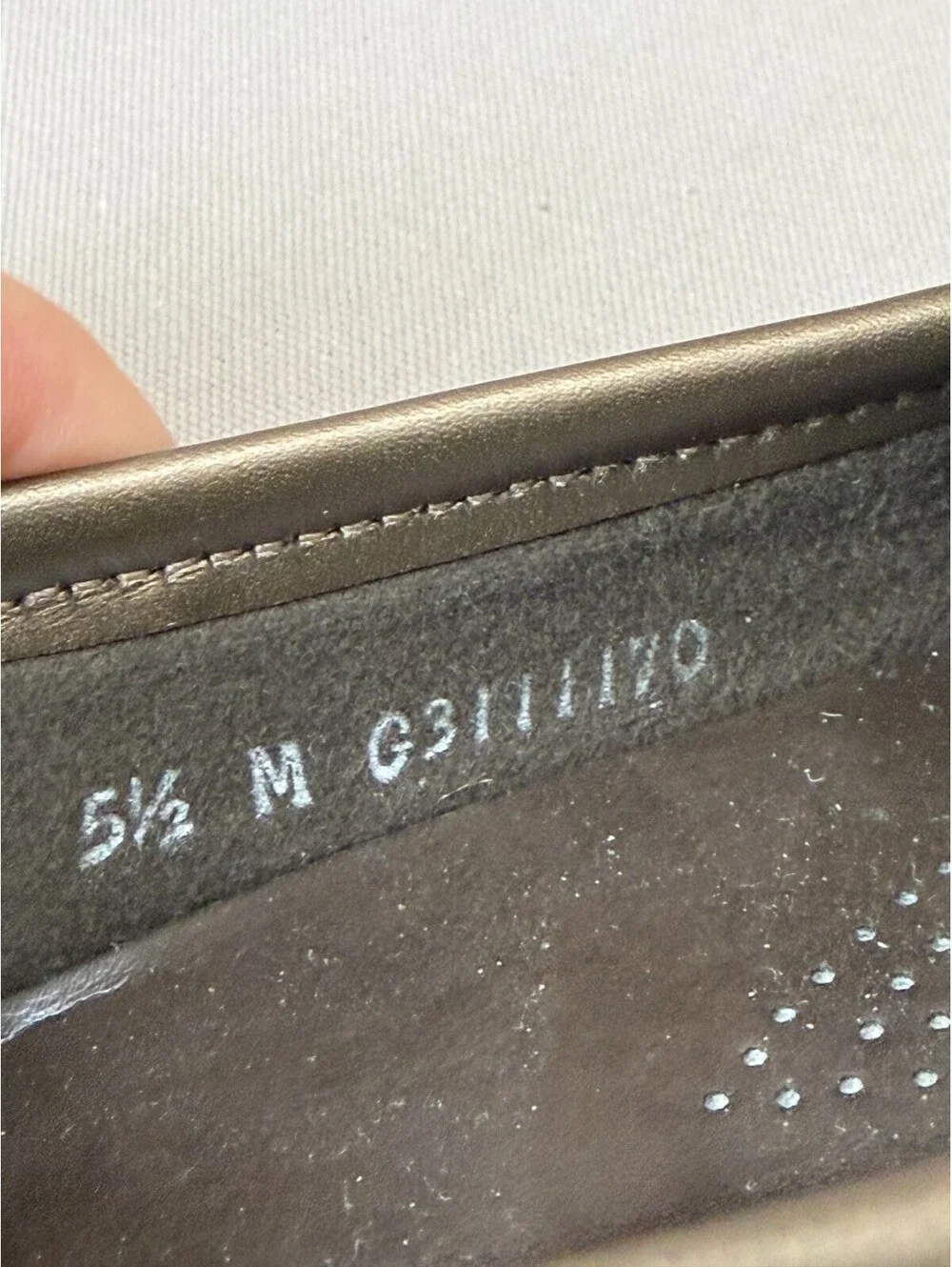SAS Womens 5.5 M Pewter Metallic Leather Horsebit Loafers Tripad Comfort USA